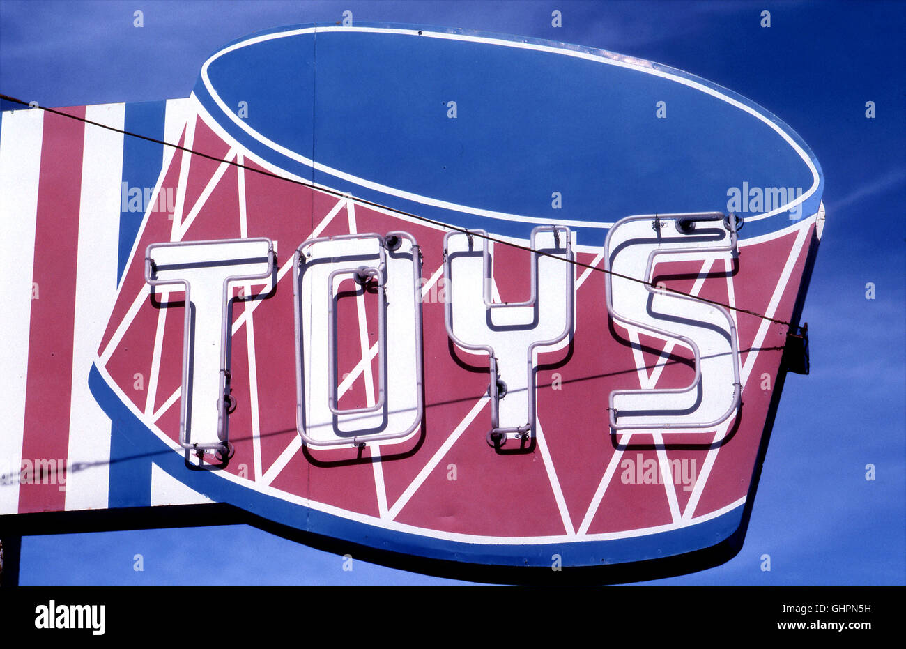 Vintage toy store sign Stock Photo - Alamy