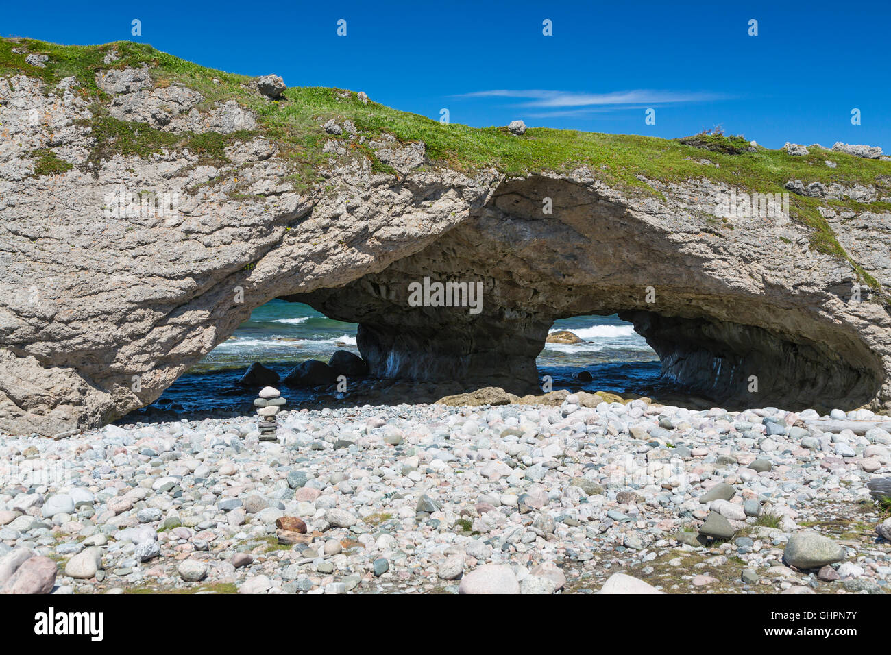 Arches Provincial Park on the Northern Peninsula, Newfoundland and Labrador, Canada. Stock Photo
