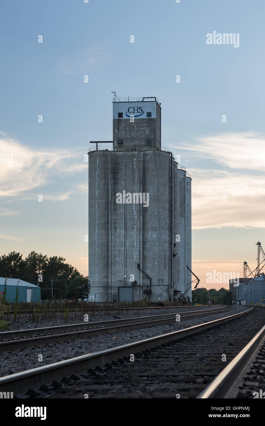 CHS grain elevator Creston IA Iowa Stock Photo Alamy
