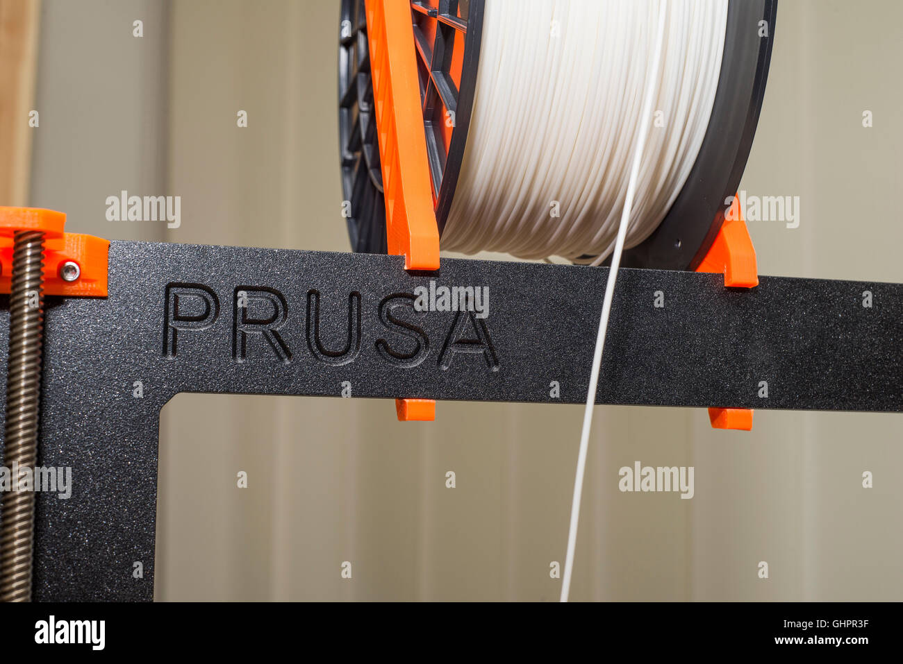 3D printer from Josef Prusa, NYLON printing material Stock Photo Alamy