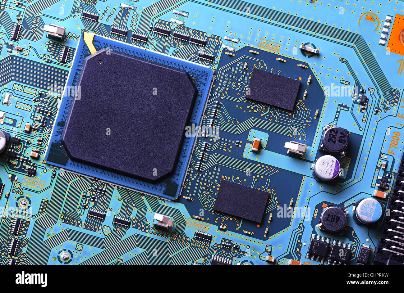 Electronic circuit board close up Stock Photo - Alamy
