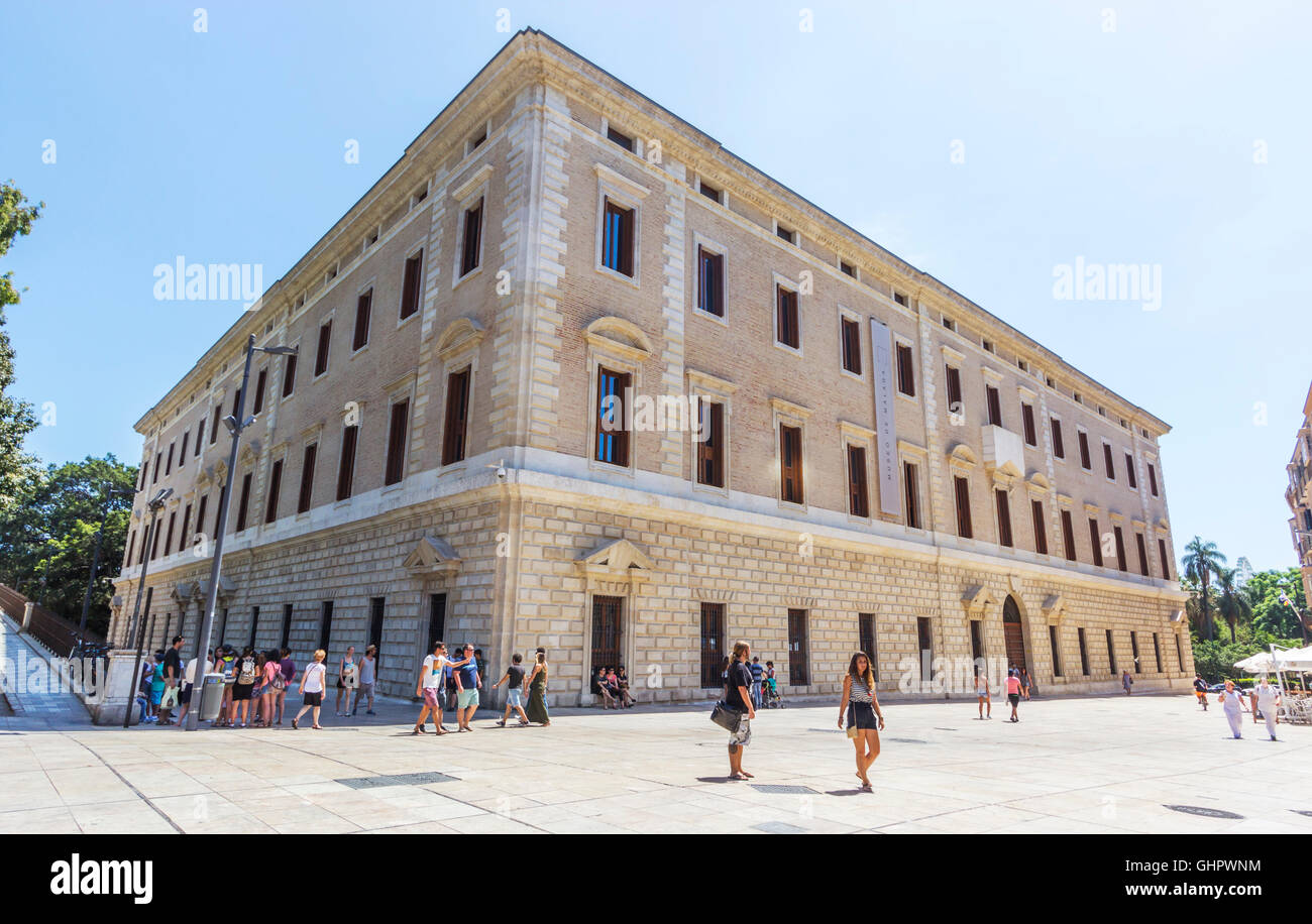 El Museo de Málaga, El Palacio de la Aduana, Malaga. The Malaga Museum, The Customs Palace, Malaga, Costa del Sol, Spain. Stock Photo