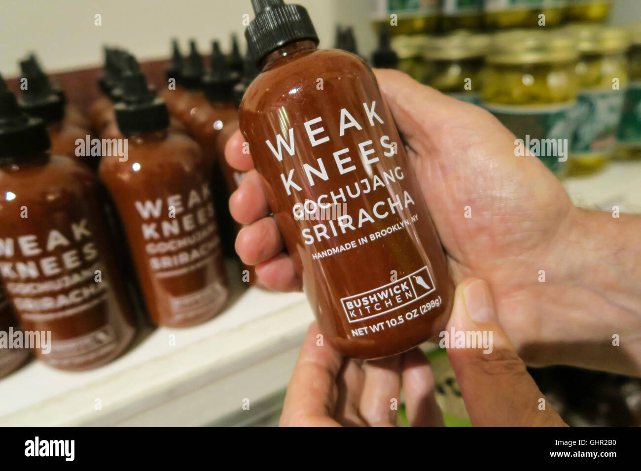 Weak Knees Hot Sauce Eataly Italian Marketplace, NYC Stock Photo Alamy