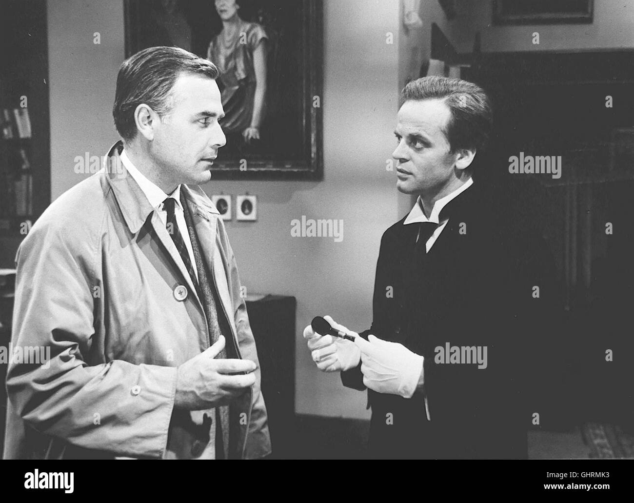 Der Schwarze Abt Joachim Fuchsberger Klaus Kinski Stock - 