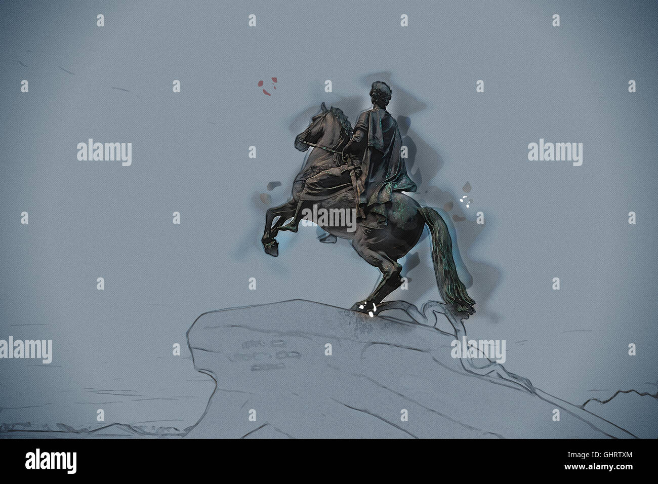 The Bronze Horseman Stock Photo Alamy