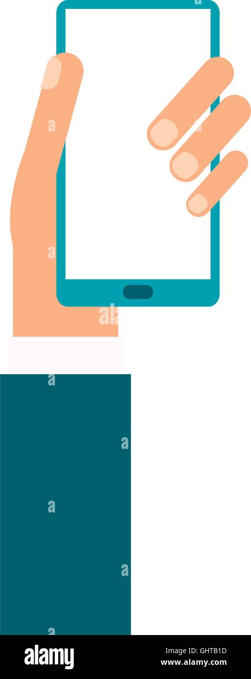 hand holding modern cellphone icon Stock Vector Image & Art - Alamy