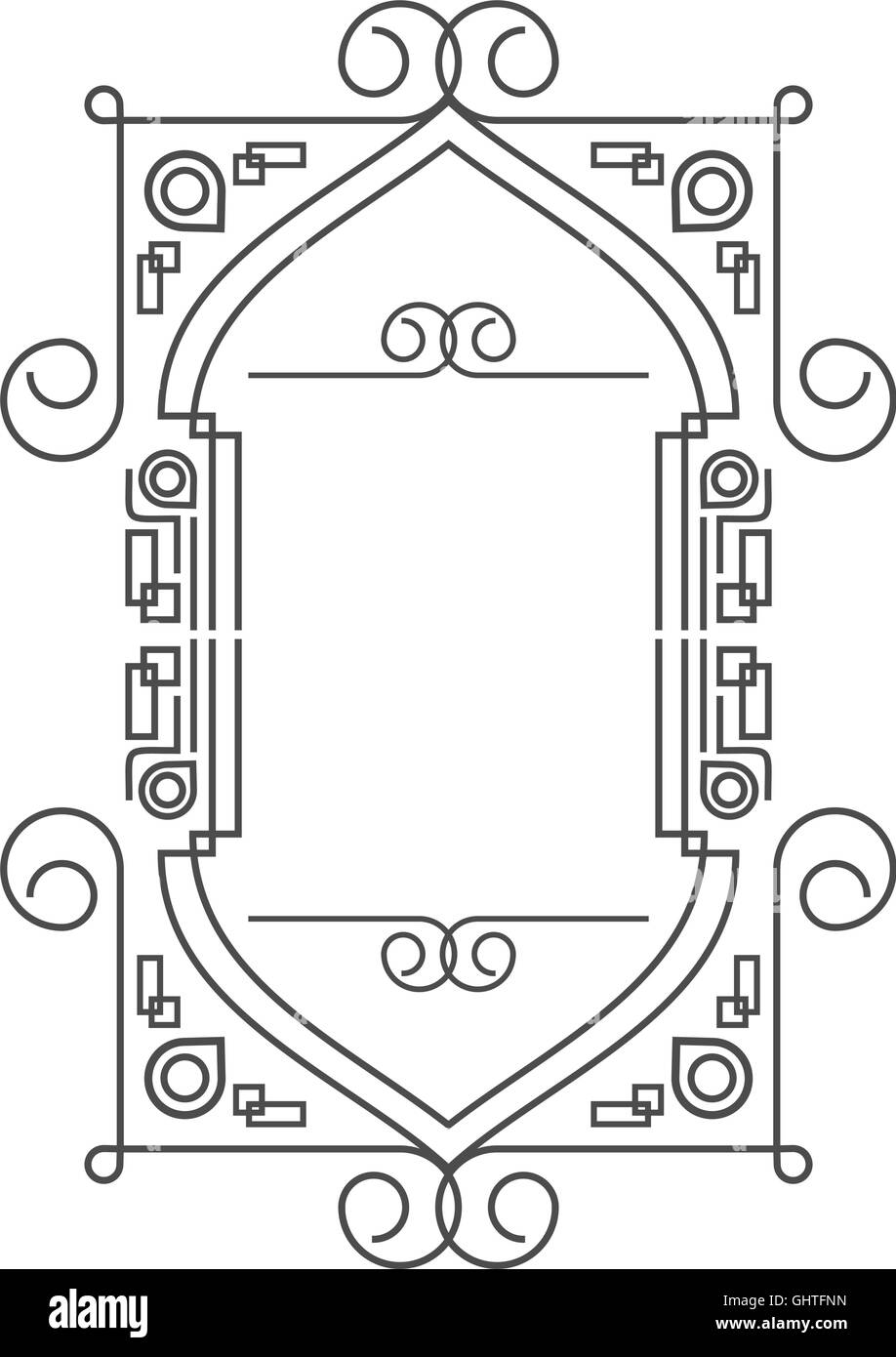 decorative vintage frame icon Stock Vector Image & Art - Alamy