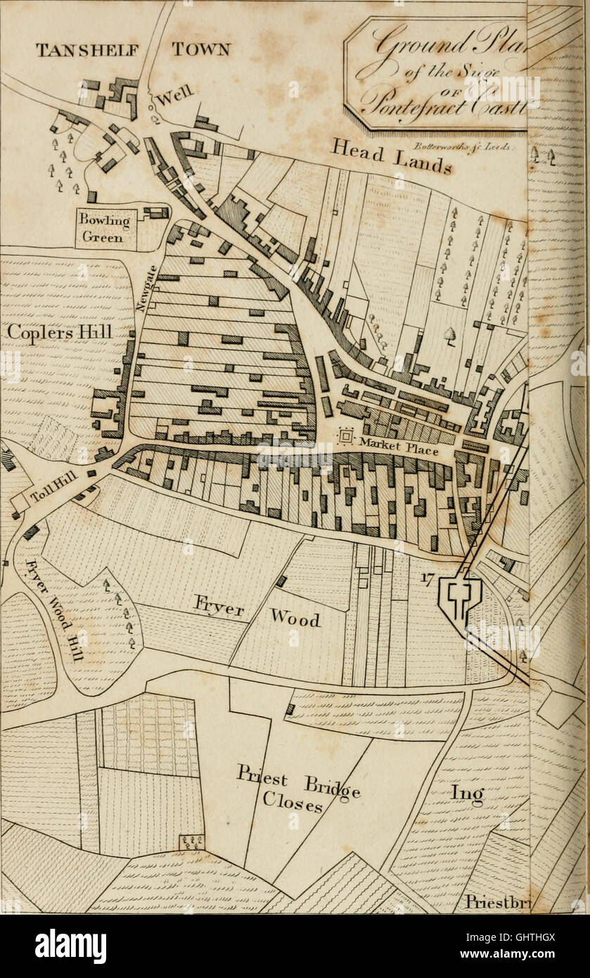 Map of pontefract hires stock photography and images Alamy