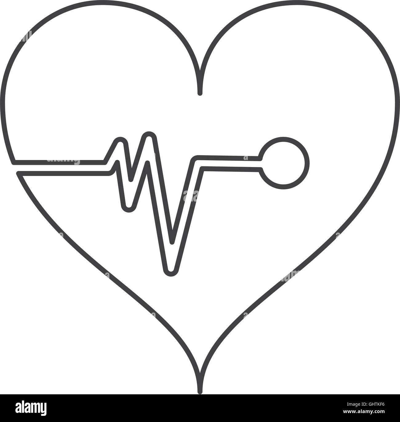 heart cardiogram icon Stock Vector Image & Art - Alamy