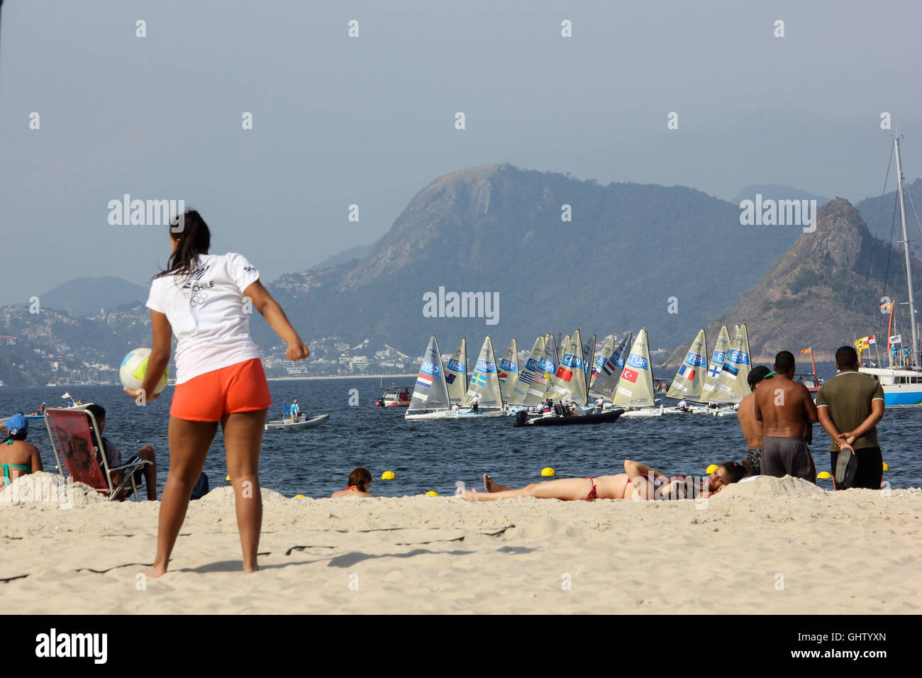 Rio de Janeiro, Brazil. 9th August, 2016. Finn sailing race at the 2016 ...