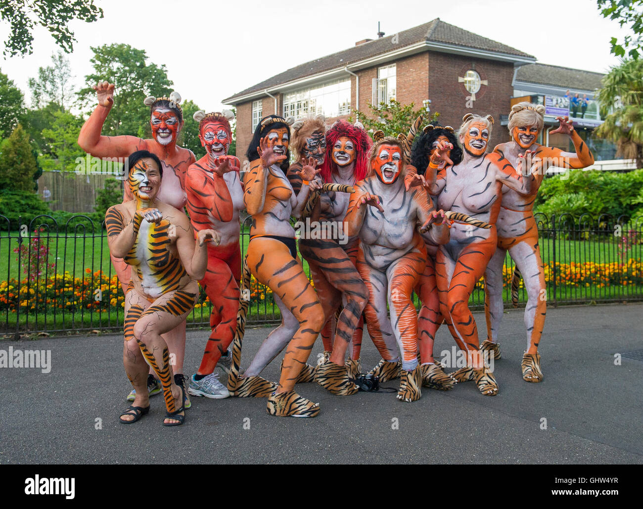 London, UK. 11th August, 2016. ZSL London Zoo, UK. Cheeky challengers