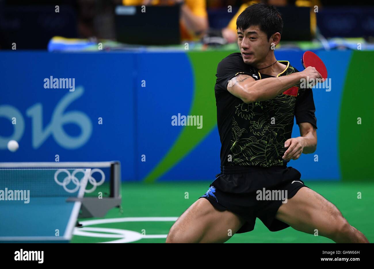Rio De Janeiro, Brazil. 11th Aug, 2016. China's Zhang Jike competes