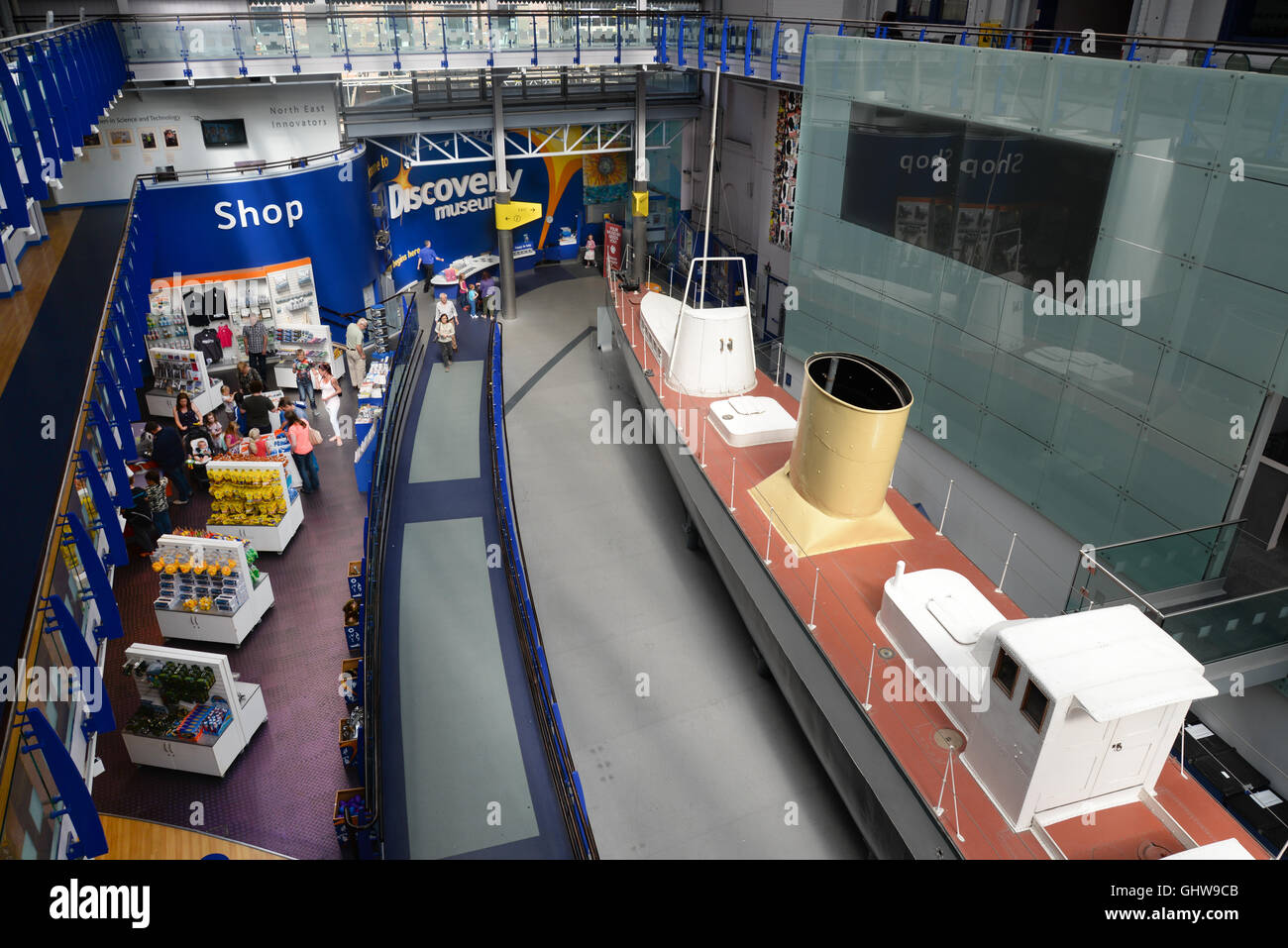 Turbinia on display at the Discovery Center, Newcastle upon Tyne Stock