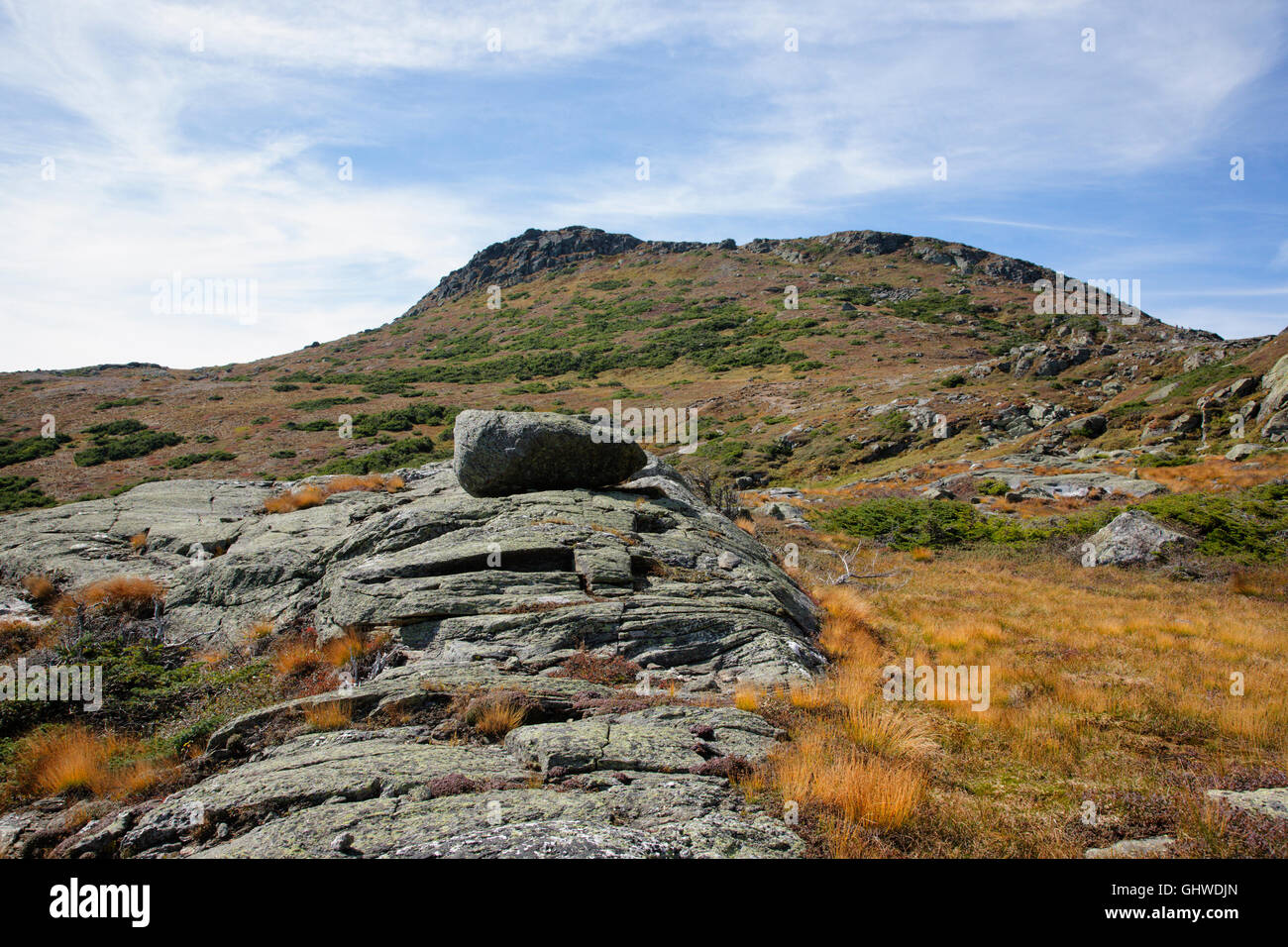 Mount Monroe from the Dry River Trail in the White Mountains, New