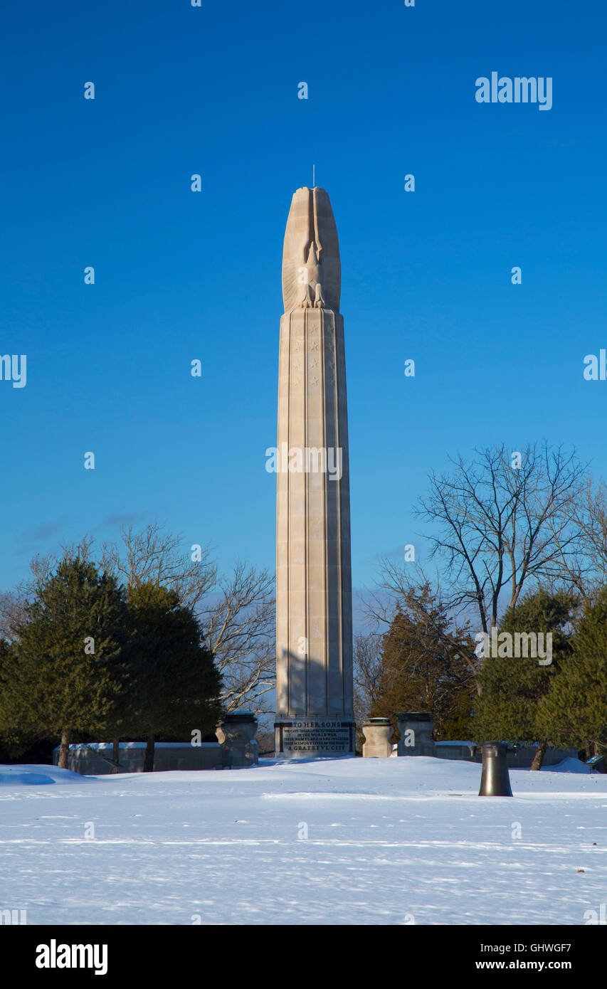 World War I Memorial Walnut Hill Park New Britain Connecticut Stock 