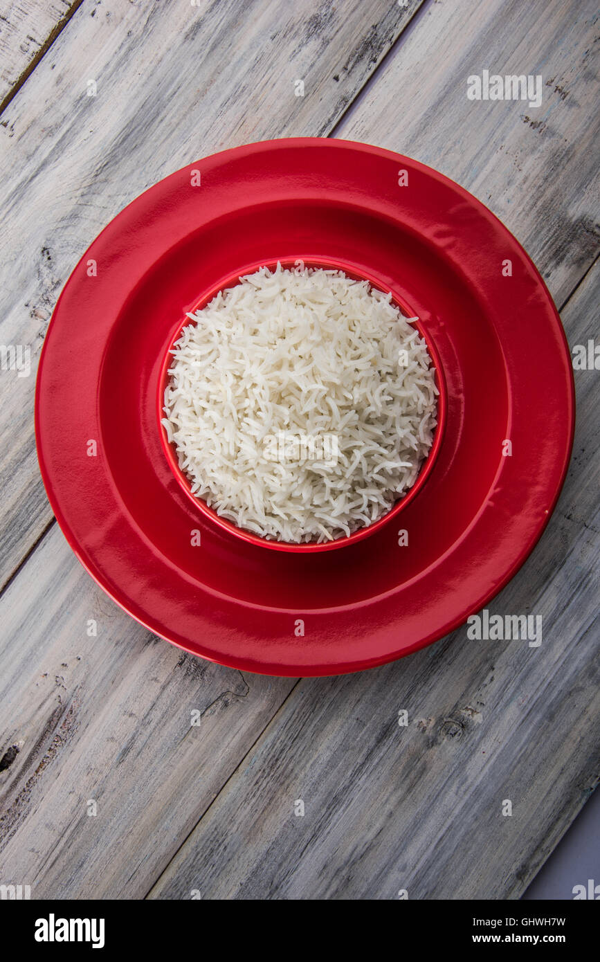 basmati rice in a brass bowl, cooked basmati rice, cooked plain rice, cooked white basmati rice