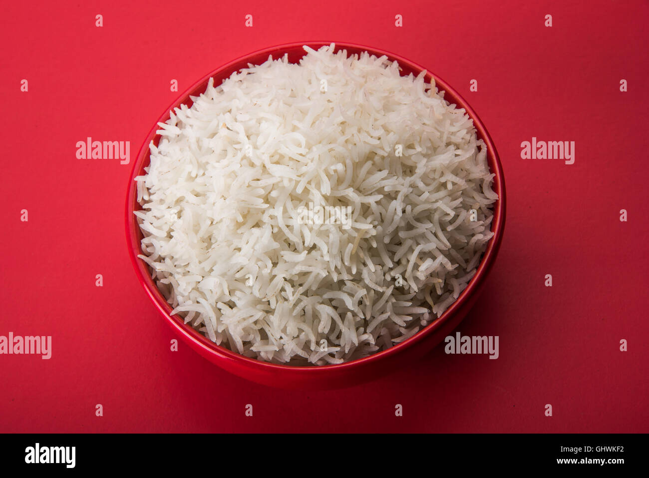 basmati rice in a brass bowl, cooked basmati rice, cooked plain rice