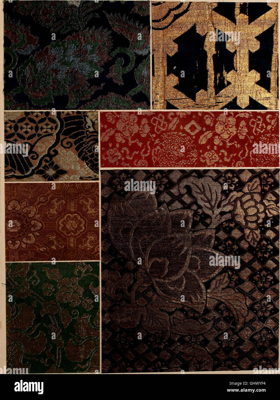 (Oriental textile samples (1700 Stock Photo Alamy