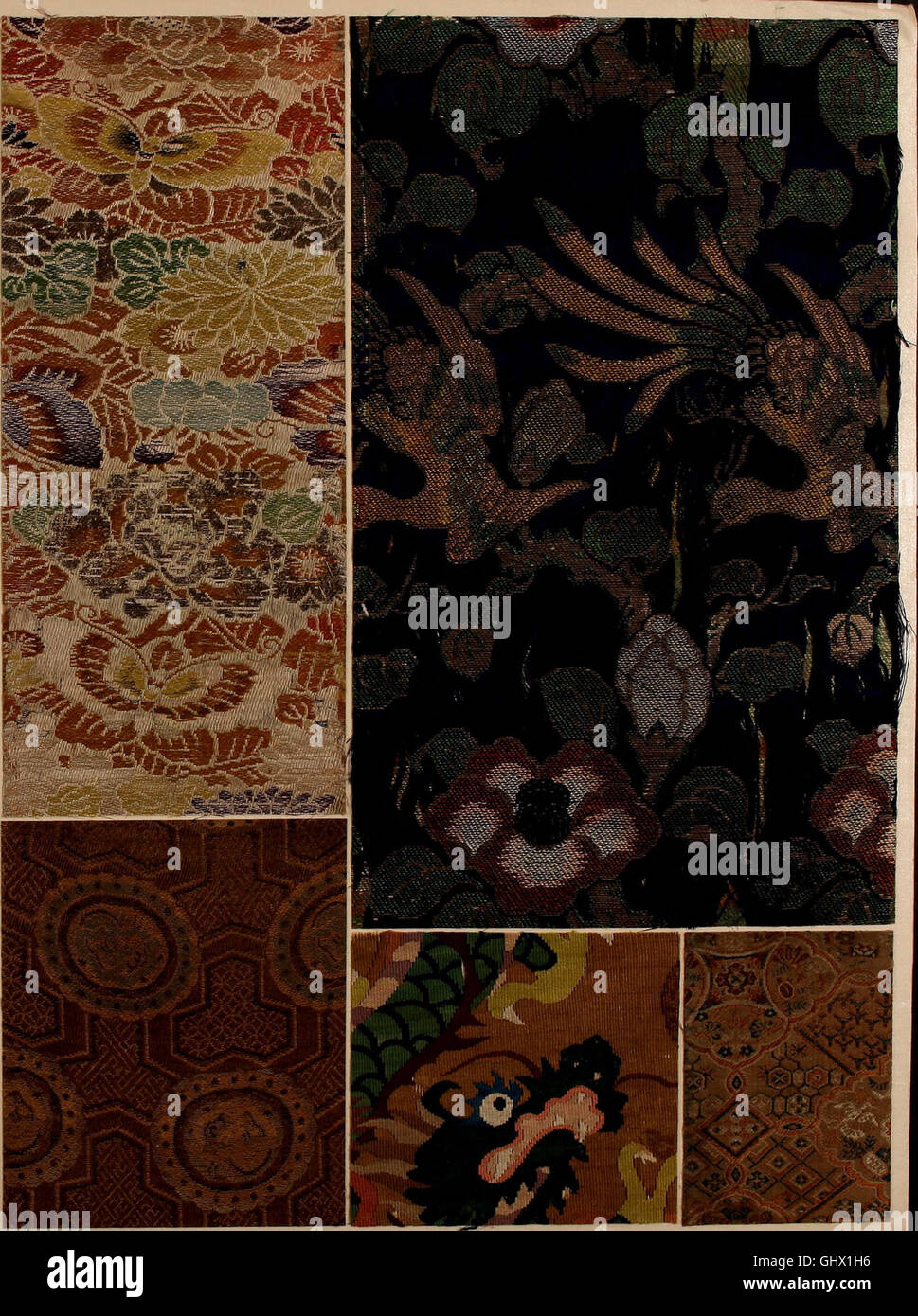 This collection of 18th-century textile samples from the Orient, dating ...