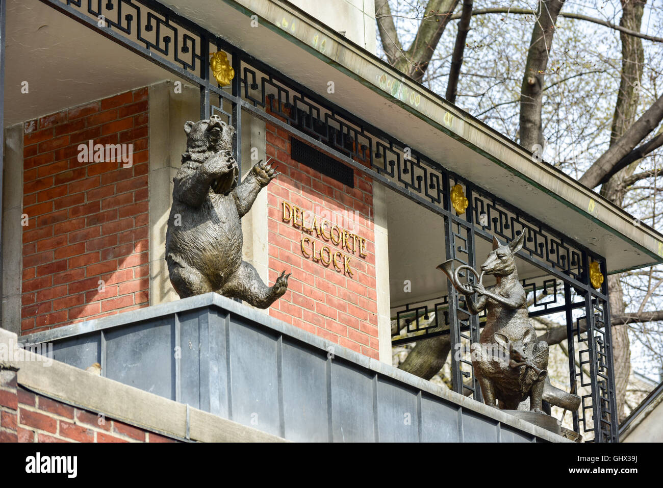 Delacorte Music Clock by the Central Park Zoo in Manhattan. It is a threetiered mechanical