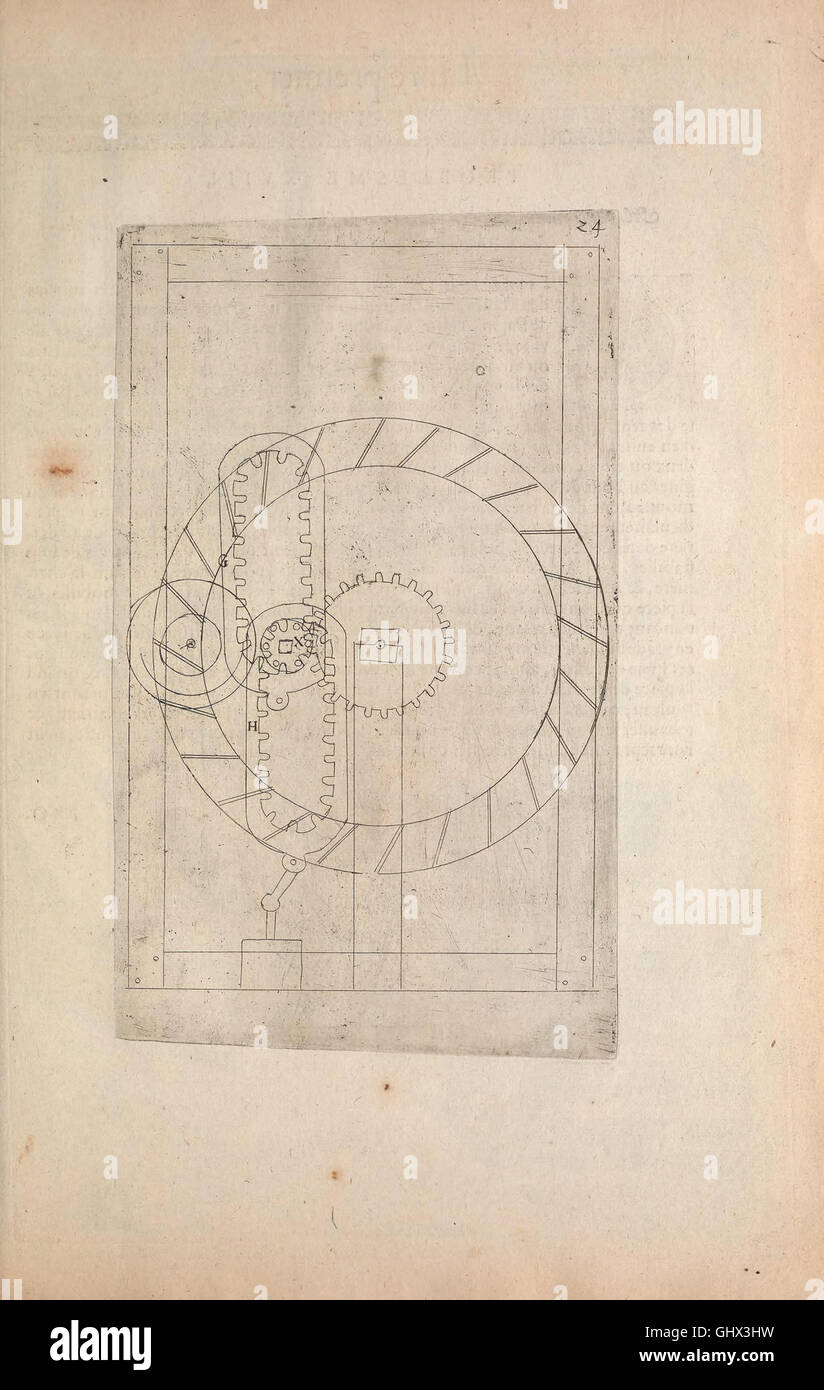 Les raisons des forces mouuantes auec diuerses machines tant vtilles que plaisantes - aus quelles sont adioints plusieurs desseings de grotes et fontaines (1615) Stock Photo