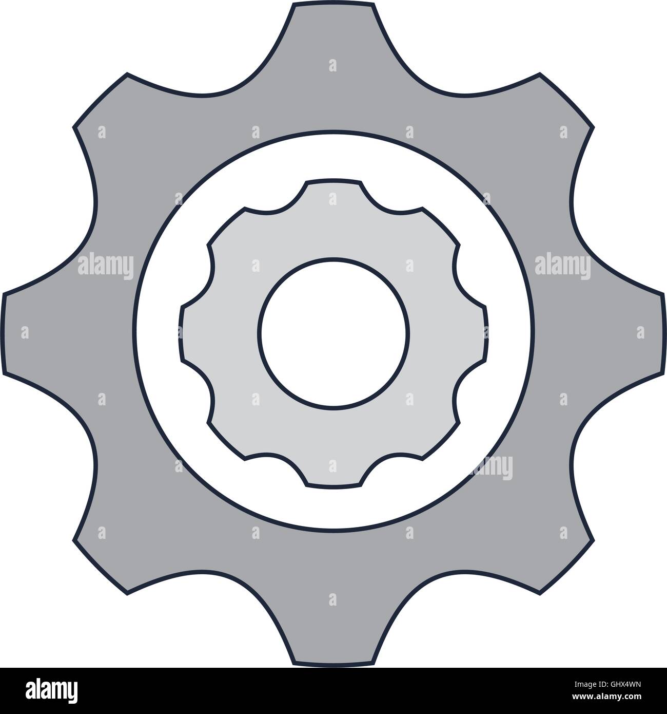 single gear icon Stock Vector Image & Art - Alamy