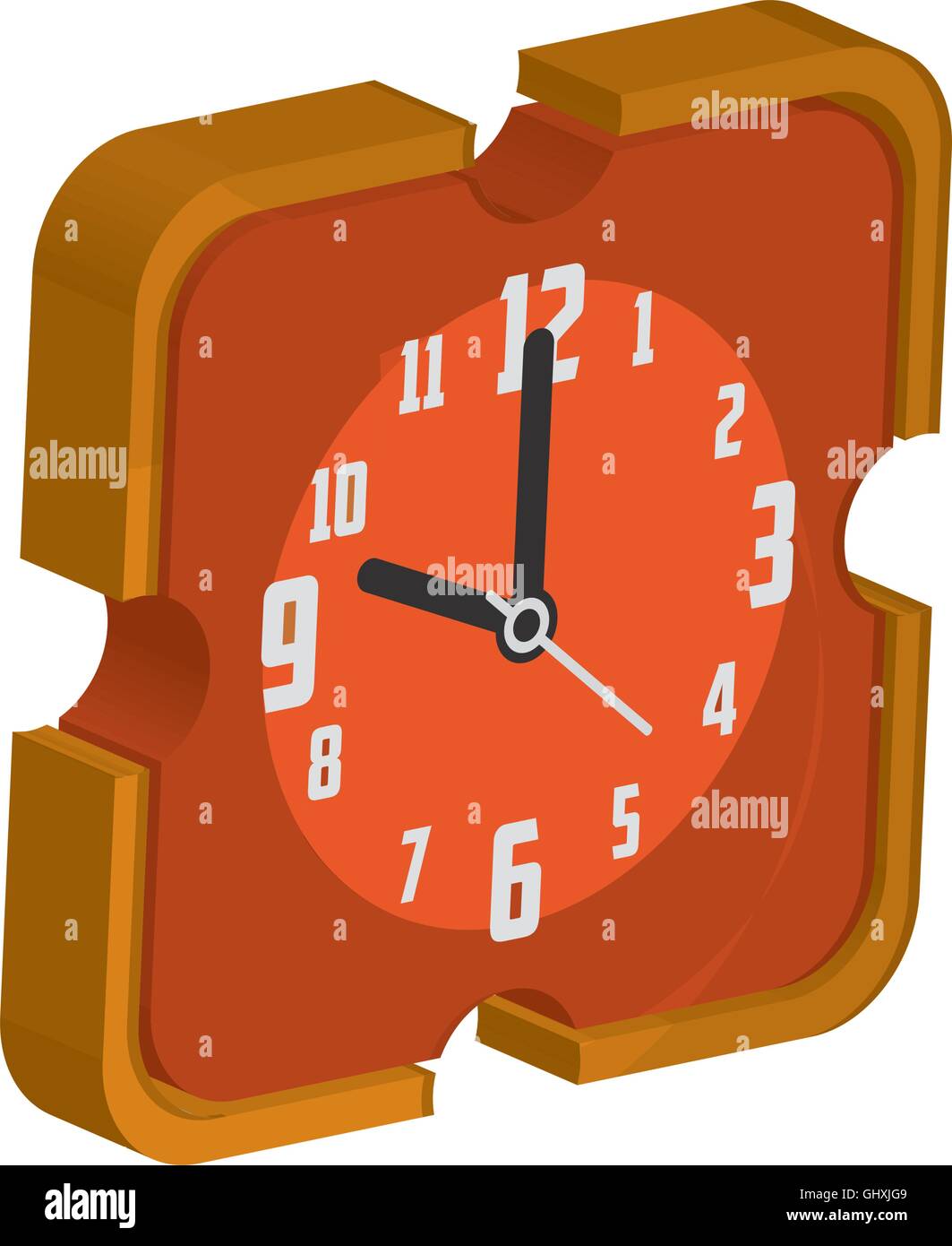 retro wall clock icon Stock Vector Image & Art - Alamy