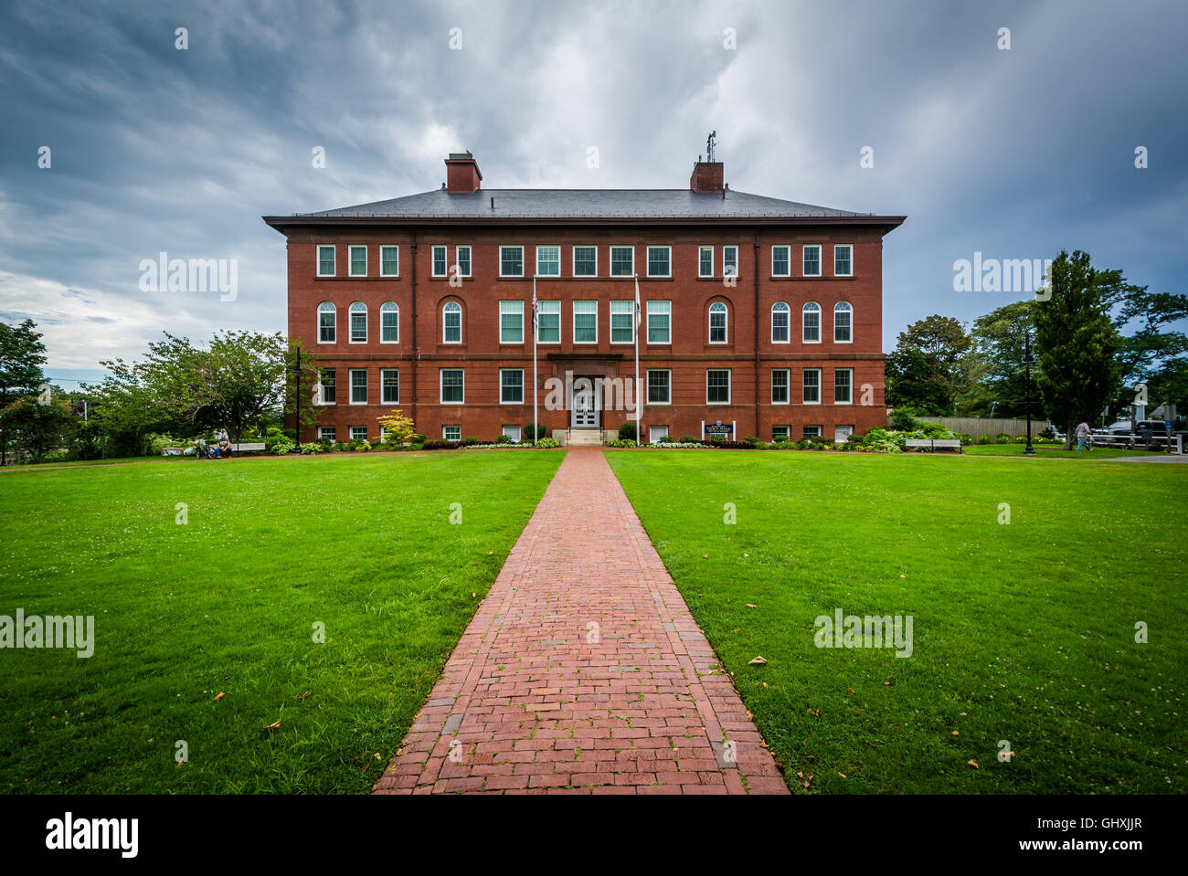 Barnstable Town Hall, in Hyannis, Cape Cod, Massachusetts. Stock Photo