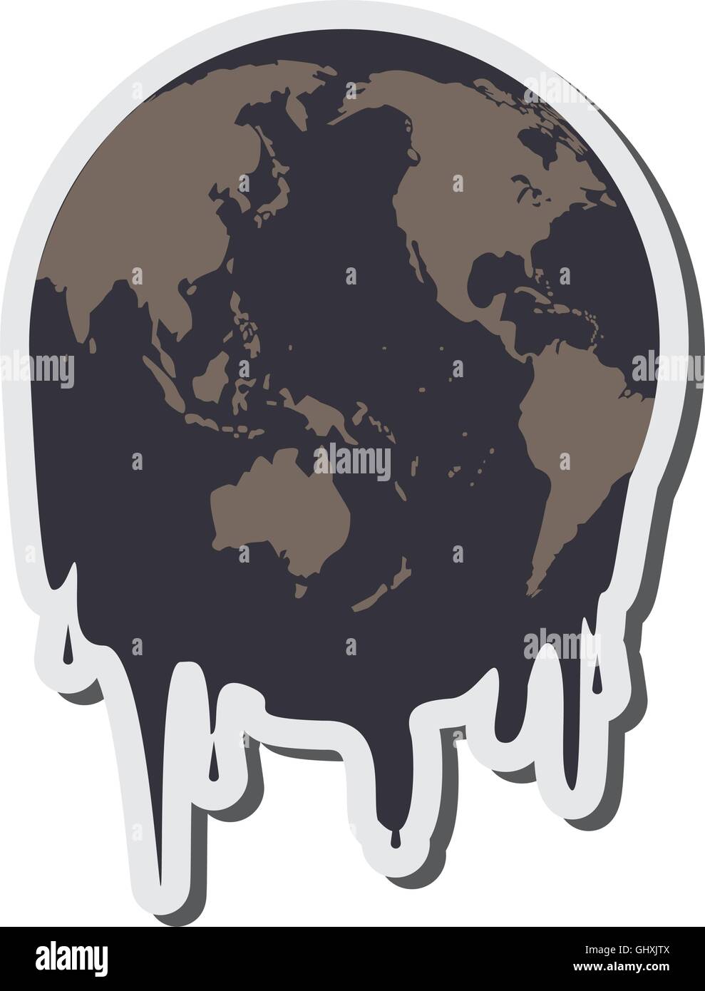 earth oil melting icon Stock Vector Image & Art - Alamy