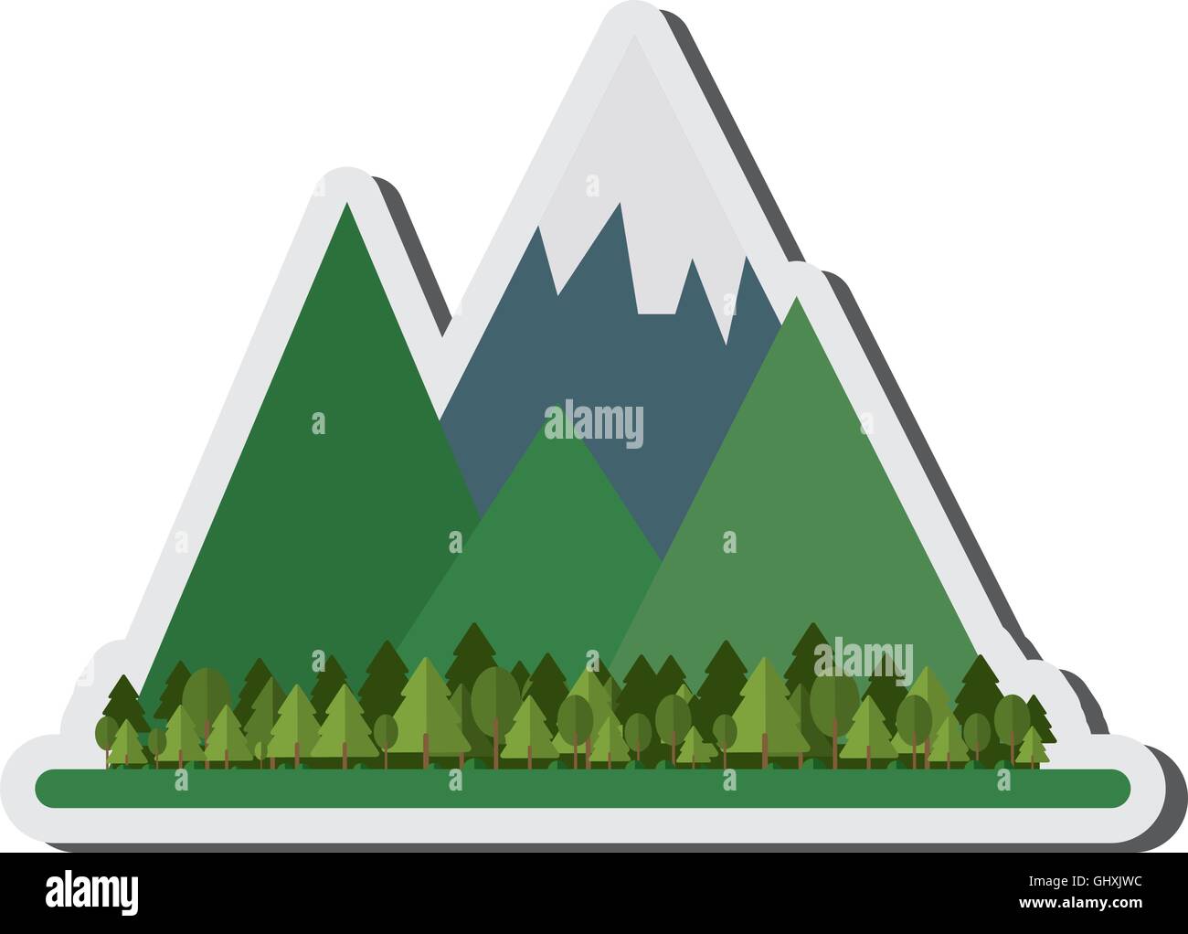 mountains and forest icon Stock Vector Image & Art - Alamy