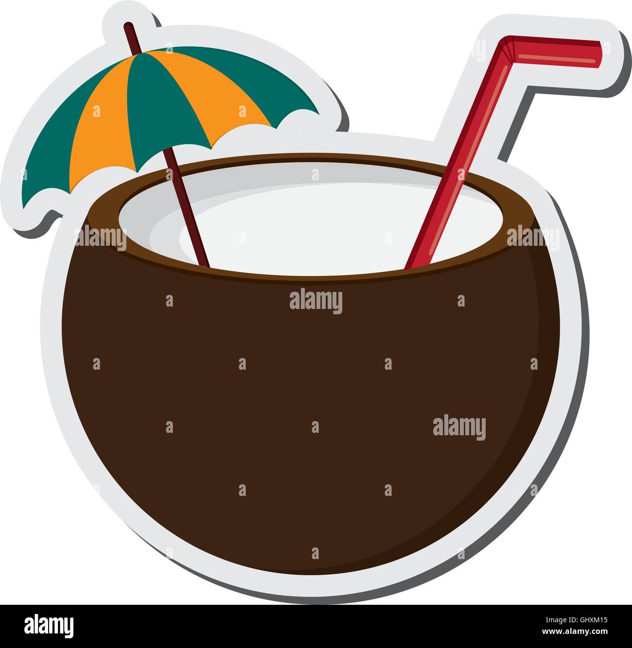 coconut cocktail icon Stock Vector Image & Art - Alamy