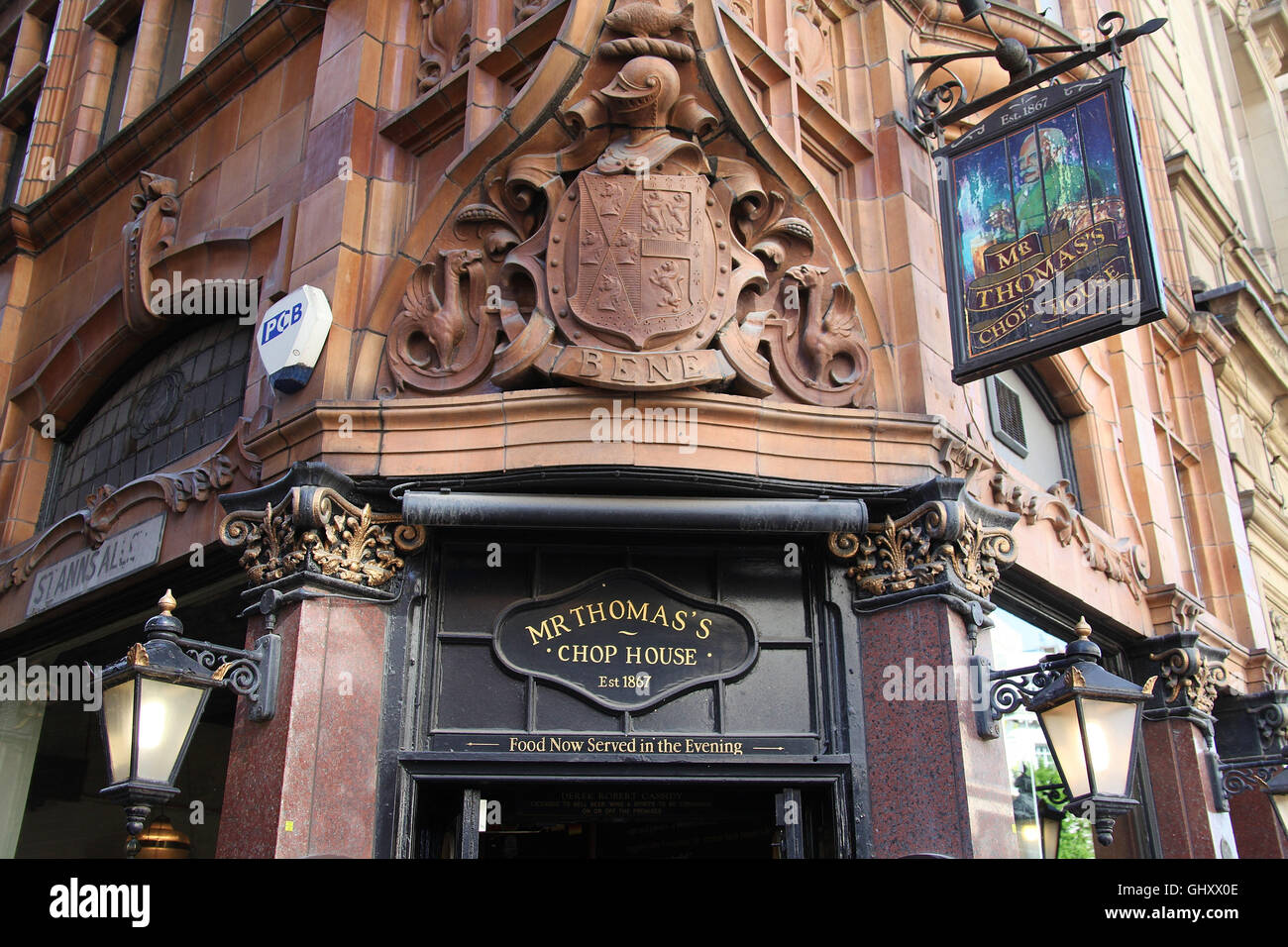 Historic Manchester Restaurant Stock Photo