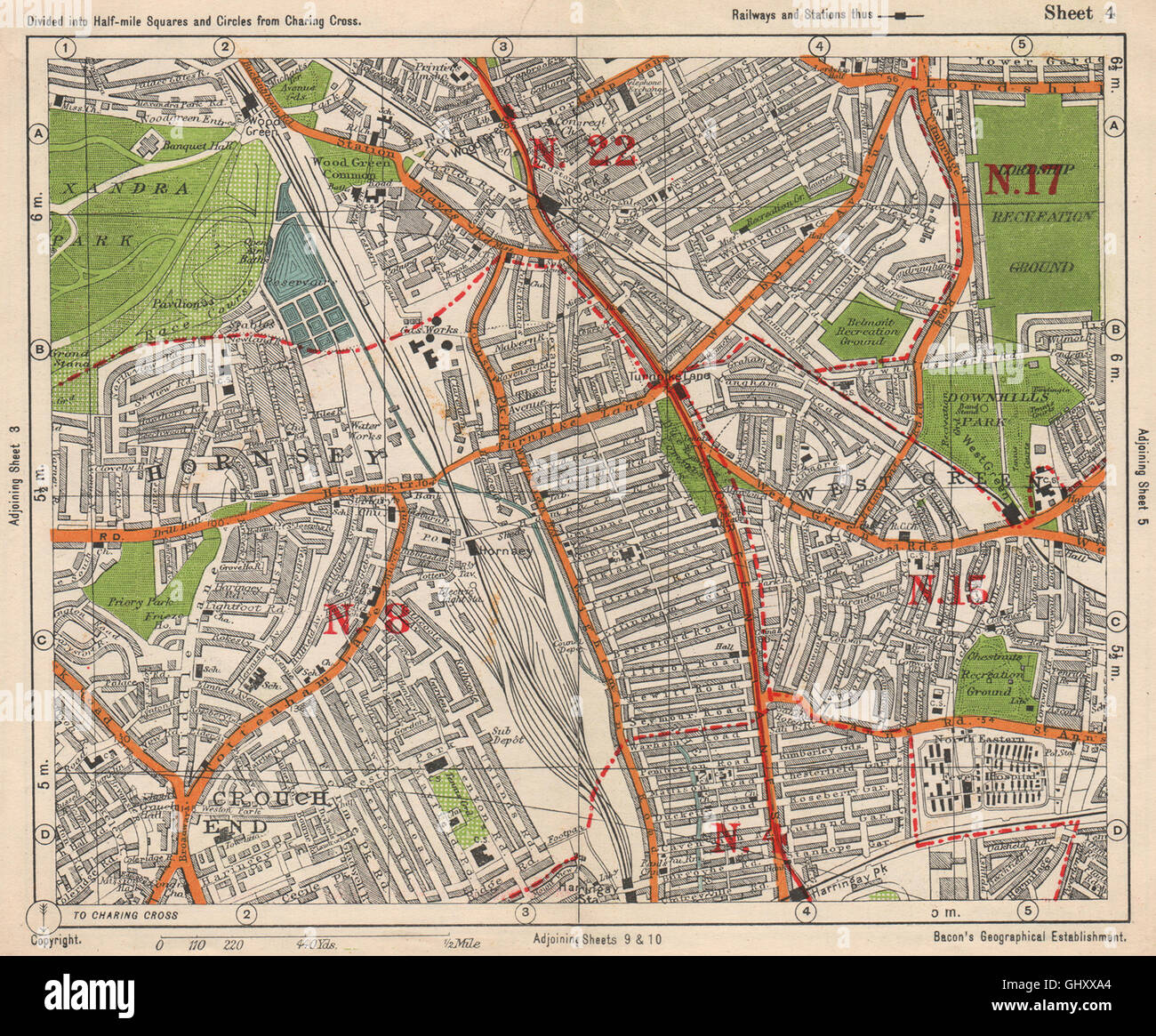 Map harringay london 20th hi-res stock photography and images - Alamy