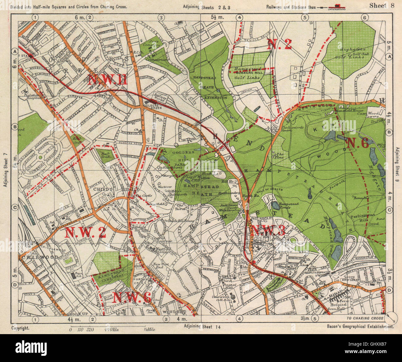 NW LONDON. Golders Green Hampstead Child's Hill Cricklewood. BACON