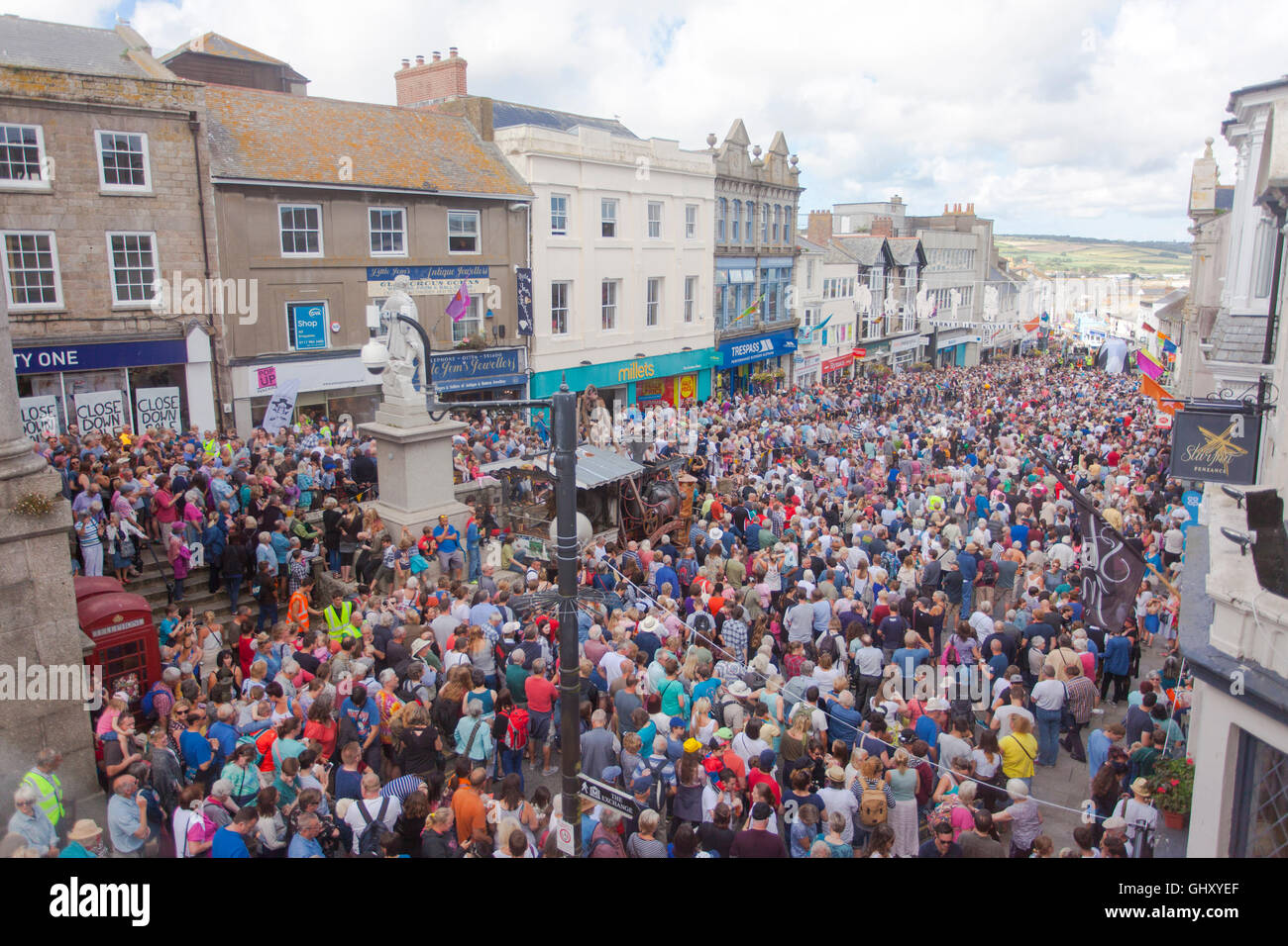 The Man Engine visits Penzance Stock Photo