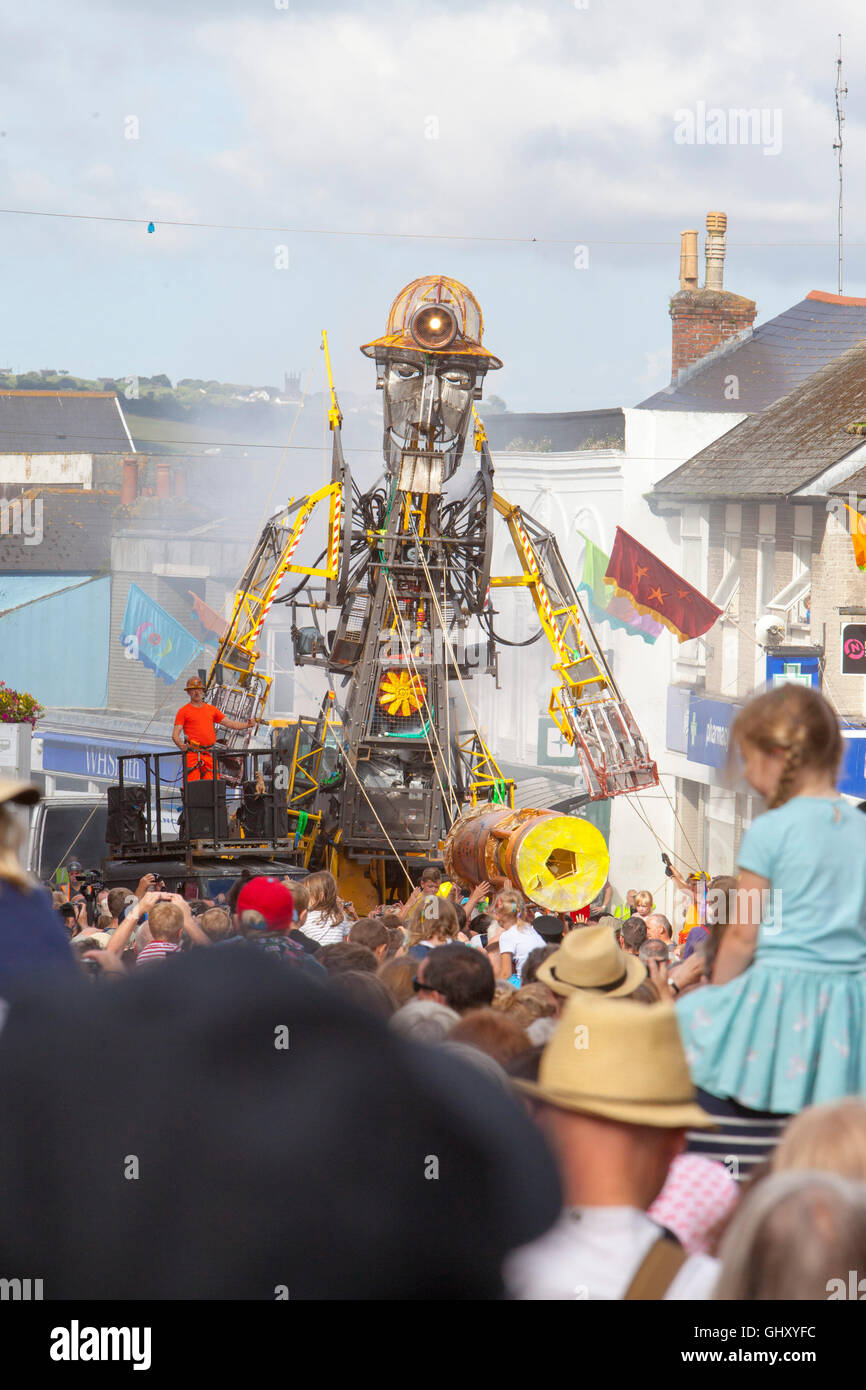 The Man Engine visits Penzance Stock Photo