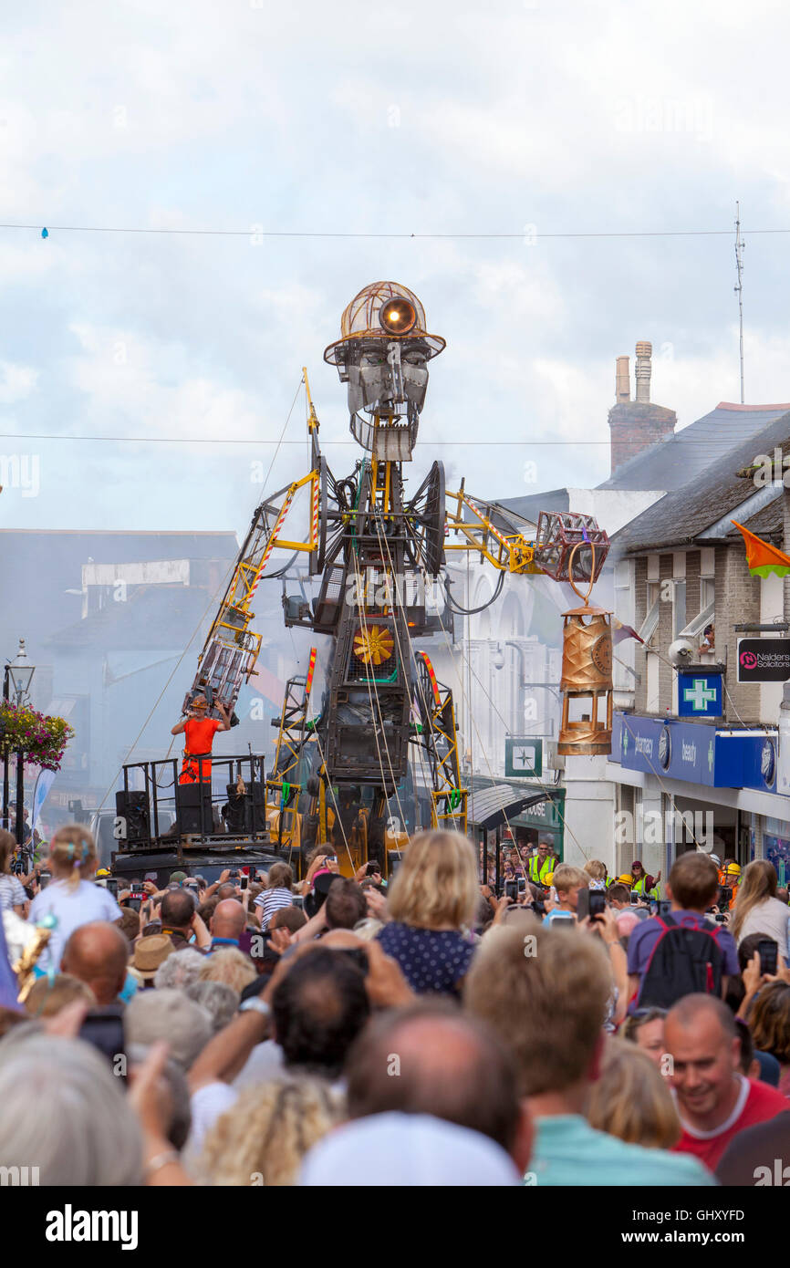 The Man Engine visits Penzance Stock Photo