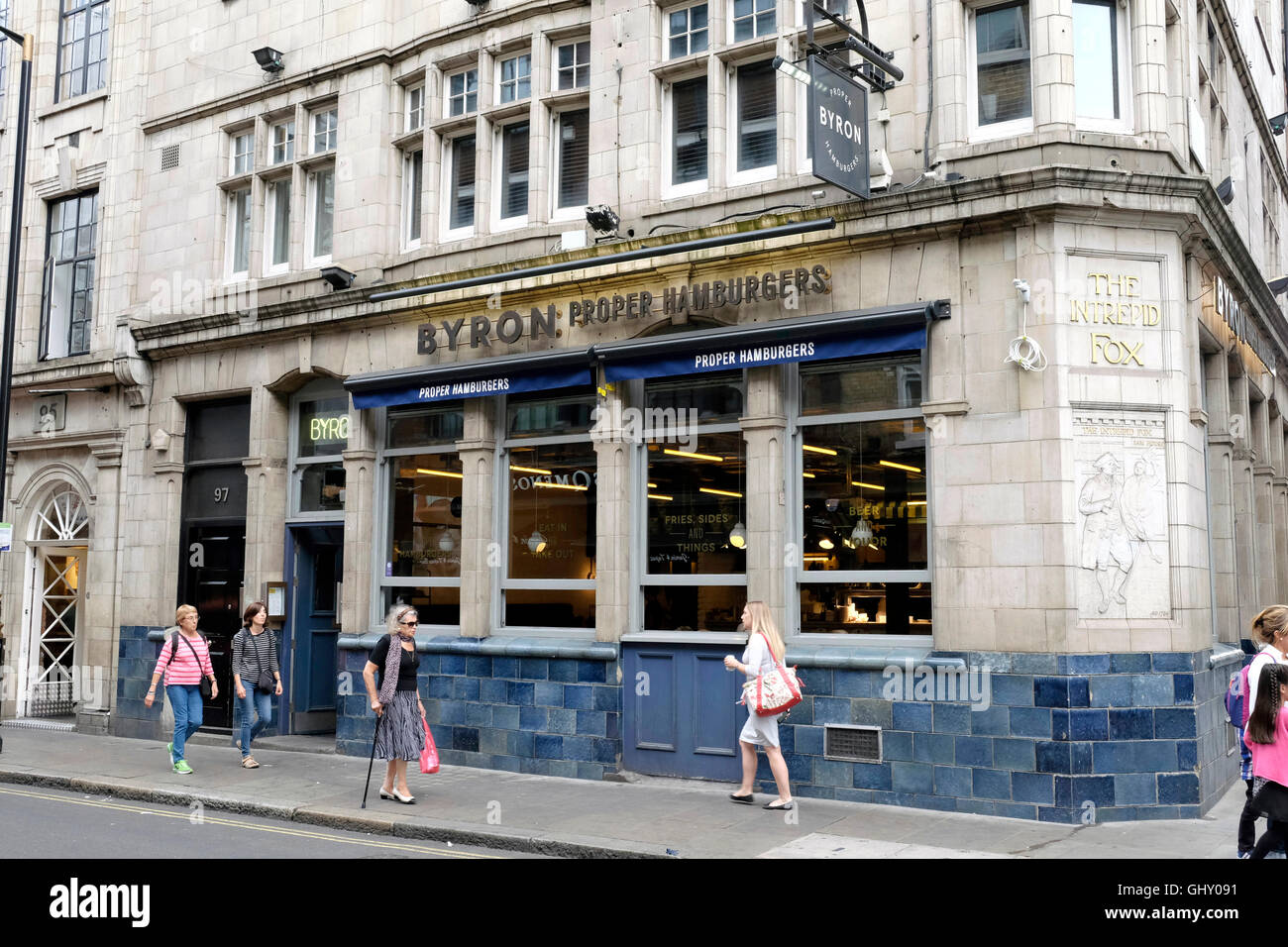 A general view of Byron hamburgers restaurant in central London Stock Photo