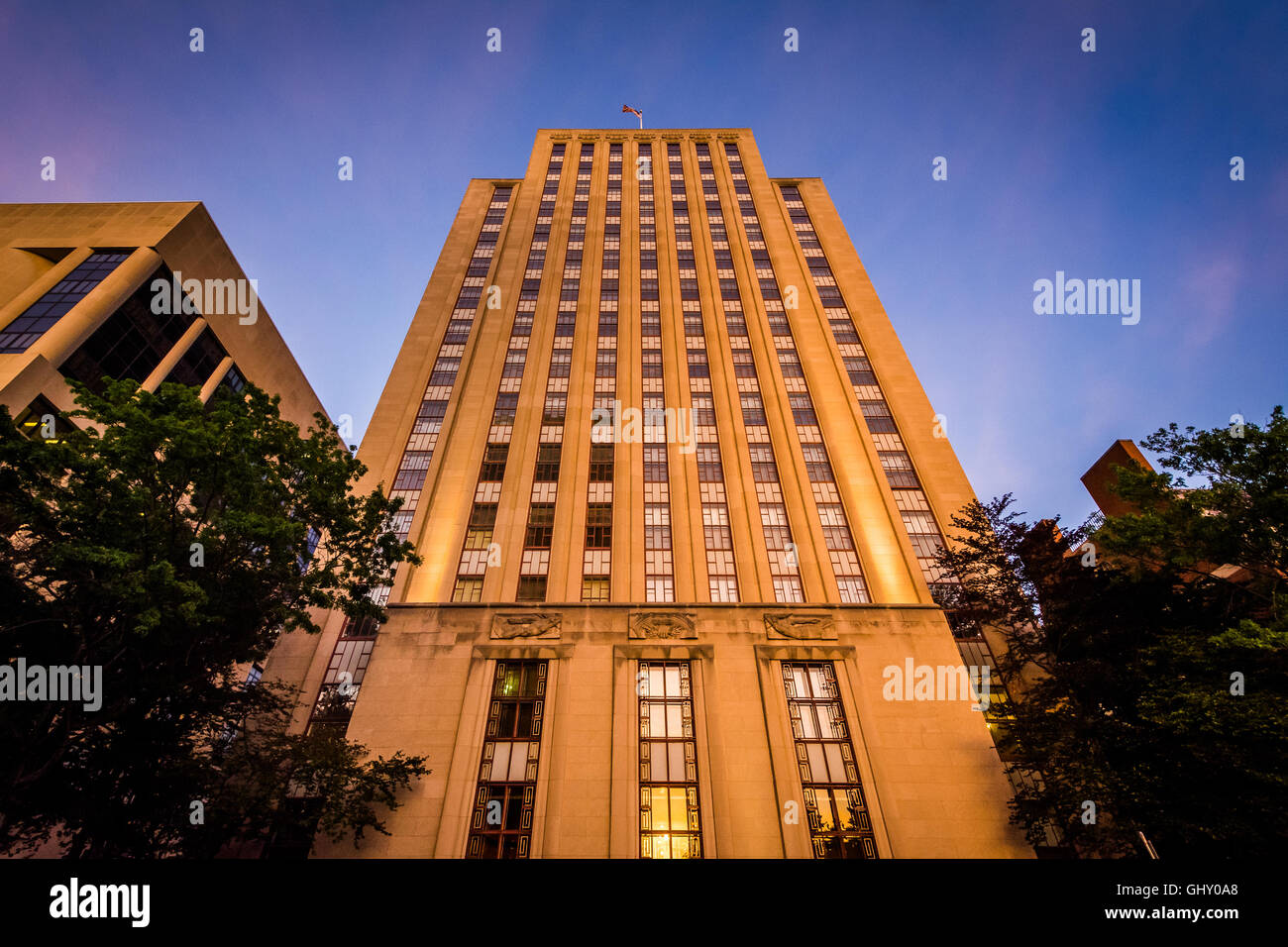 Highrise building in New Haven, Connecticut. Stock Photo