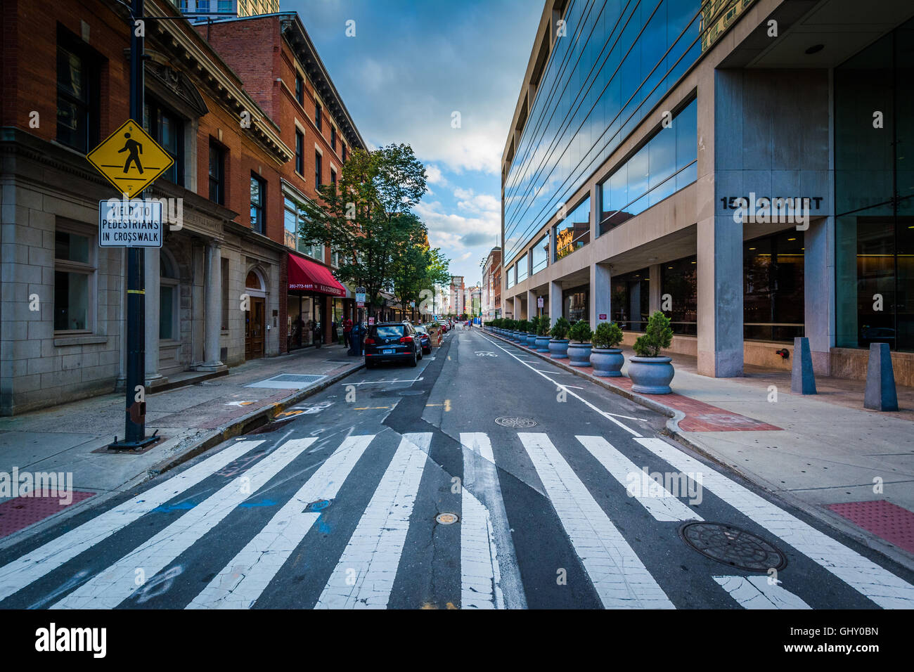 Orange Street, in downtown New Haven, Connecticut Stock Photo Alamy