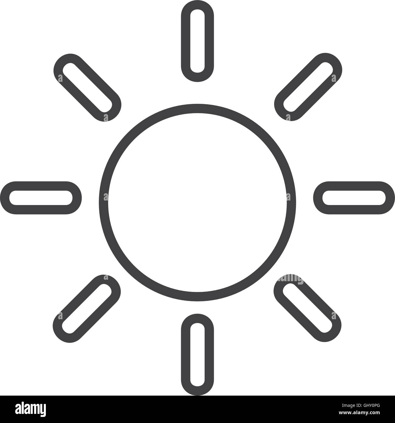 sun sunny weather isolated icon Stock Vector Image & Art - Alamy