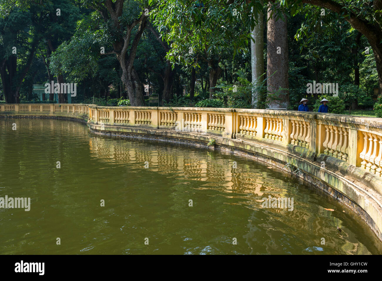 Uncle Ho's fishpond, Presidential Palace grounds, Hanoi Stock Photo