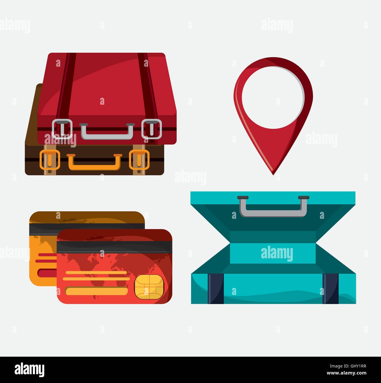 icon set travel vacations trip Stock Vector Image & Art - Alamy