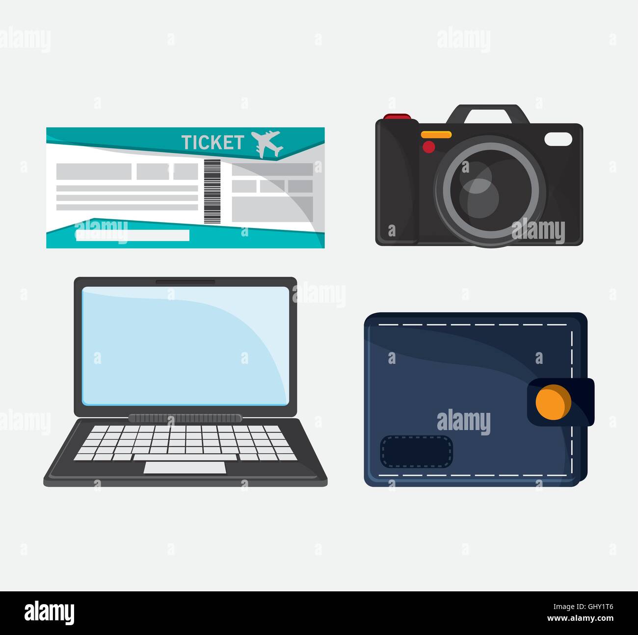 icon set travel vacations trip Stock Vector Image & Art - Alamy