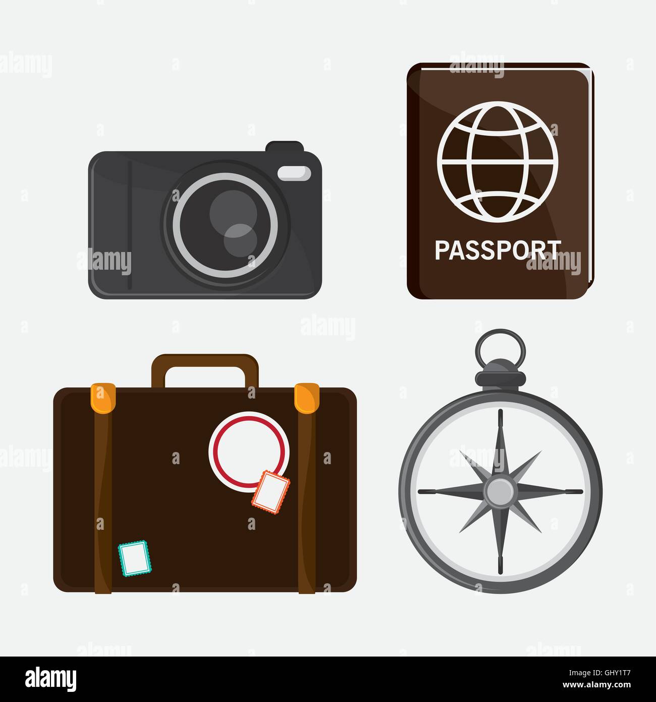 icon set travel vacations trip Stock Vector Image & Art - Alamy