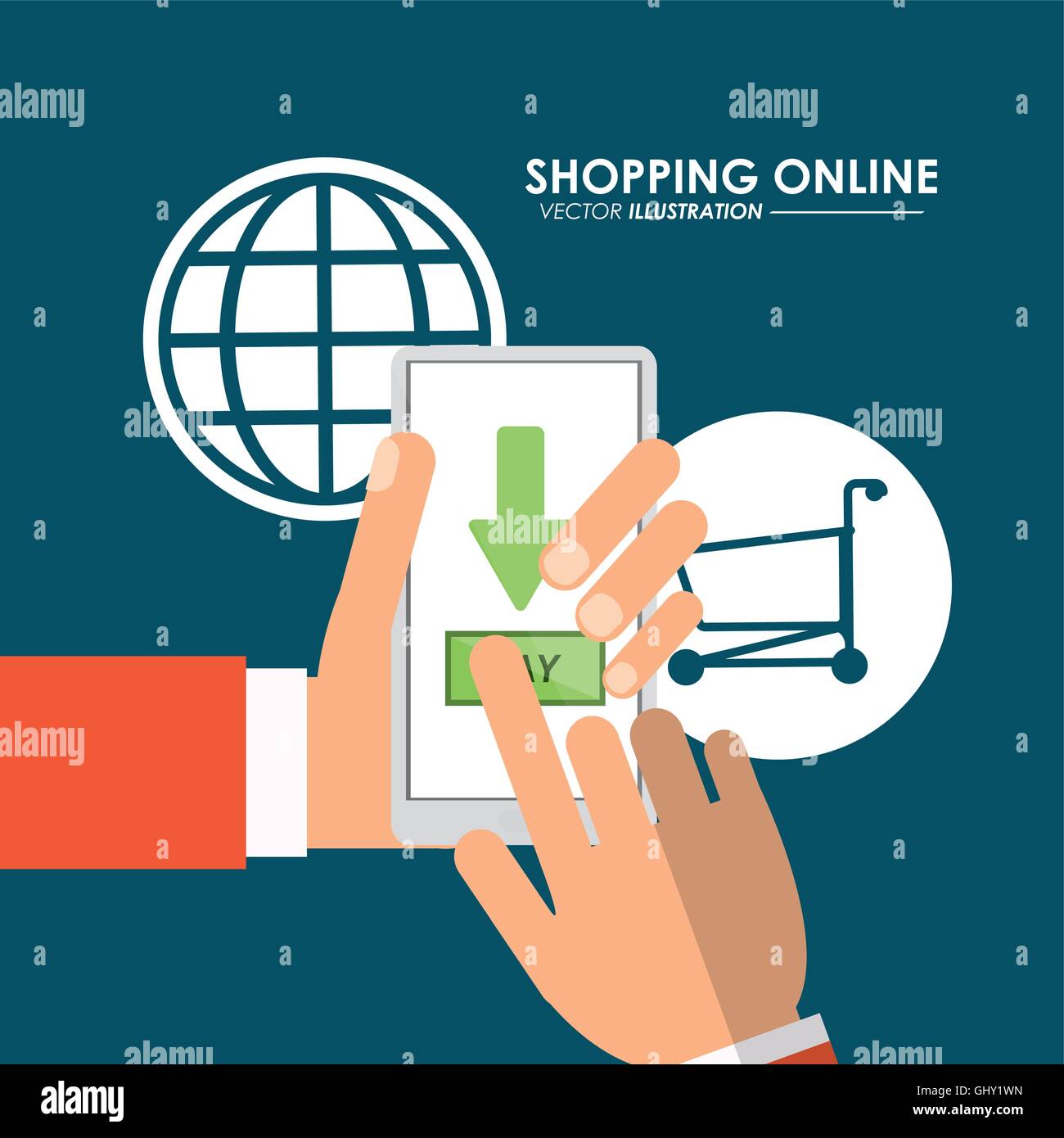 smartphone shopping online icon Stock Vector Image & Art - Alamy