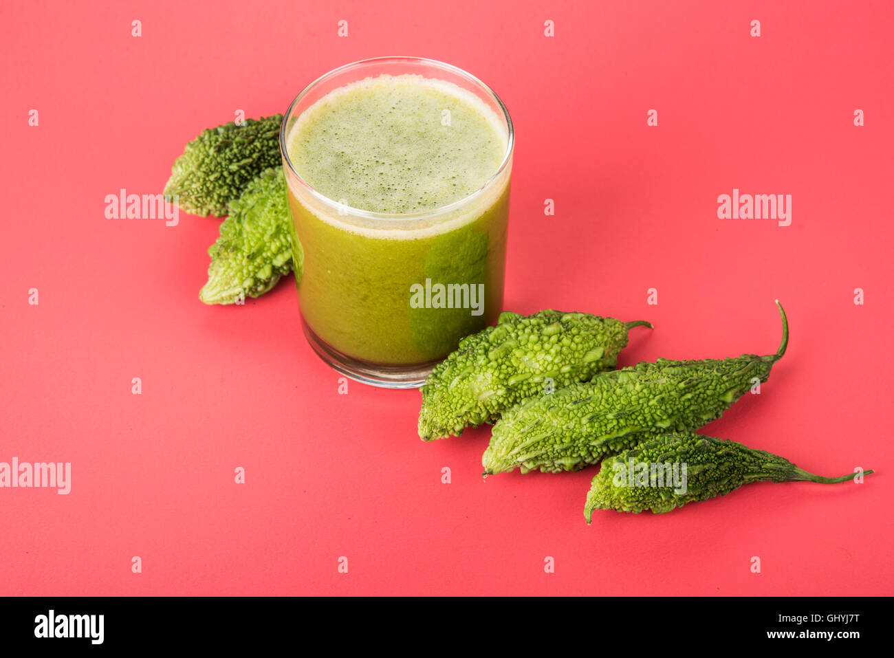 Herbal Juice Of Green Momodica In A Glass With Sliced Vegetables Karela Juice Or Bitter Gourd Juice Stock Photo Alamy