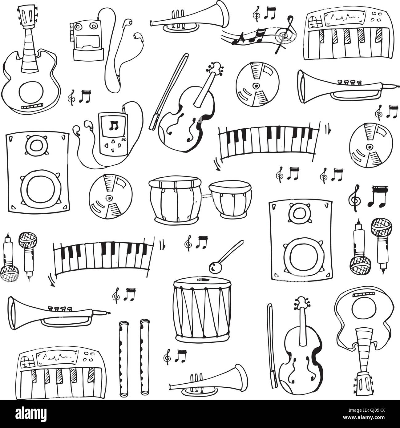 photo How To Draw Music Stuff alamy