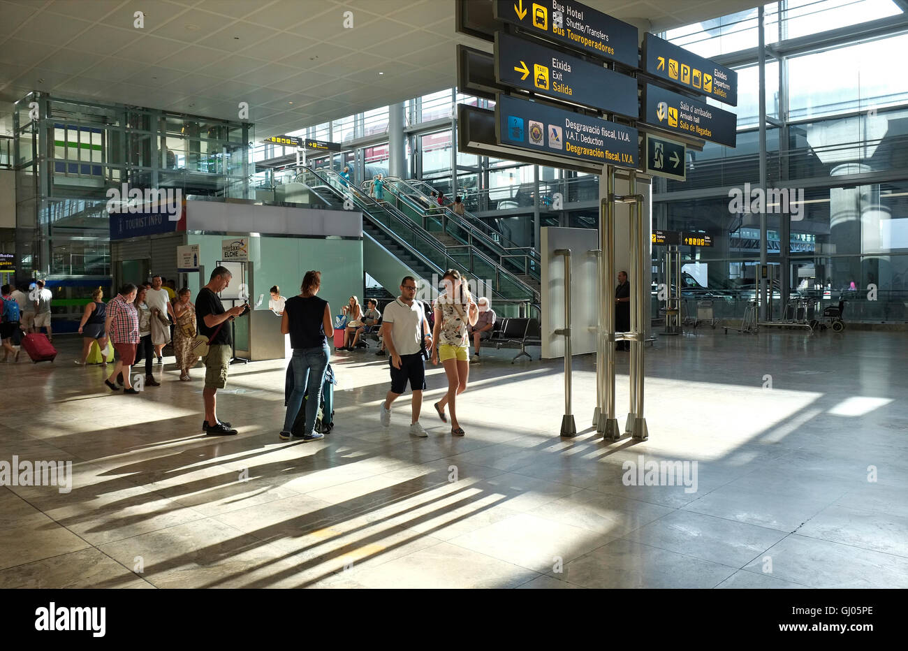 alicante airport arrivals terminal, spain Stock Photo - Alamy
