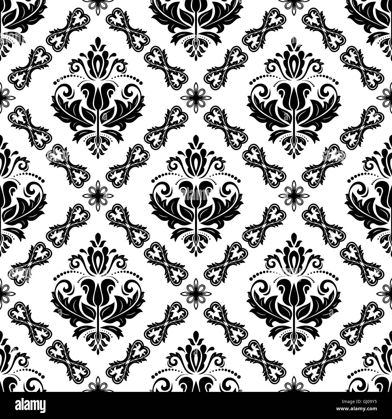 Seamless Damask Vector Background Stock Vector Image & Art Alamy